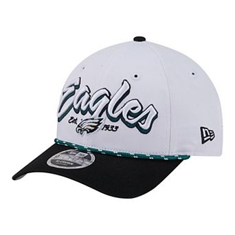 Men's New Era White Philadelphia Eagles Team Loyal A-Frame 9FORTY Adjustable Hat