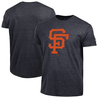 Men's Champion Black San Francisco Giants Cooperstown Logo Tri-Blend T-Shirt
