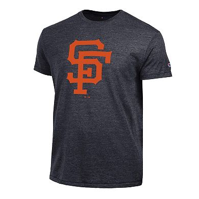 Men's Champion Black San Francisco Giants Cooperstown Logo Tri-Blend T-Shirt