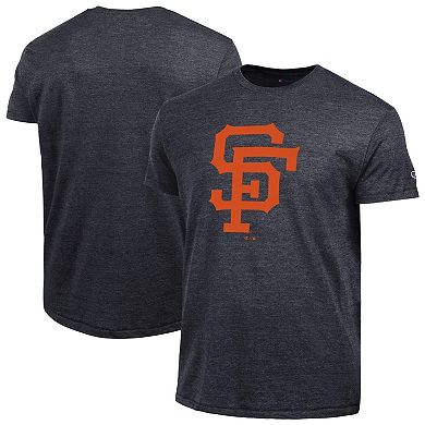 Men's Champion Black San Francisco Giants Cooperstown Logo Tri-Blend T-Shirt