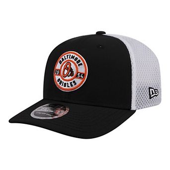Men's New Era Black Baltimore Orioles Active 9SEVENTY Adjustable Trucker Hat