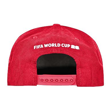 Men's Outerstuff Red England National Team FIFA World Cup 2026 Corduroy Snapback Hat