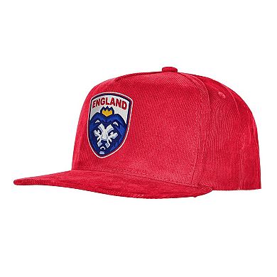 Men's Outerstuff Red England National Team FIFA World Cup 2026 Corduroy Snapback Hat