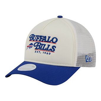 Women's New Era Cream/Royal Buffalo Bills Retro A-Frame 9FORTY Adjustable Hat