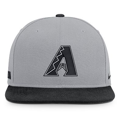 Men's Nike Gray/Black Arizona Diamondbacks Primetime Pro Dri-FIT Snapback Hat