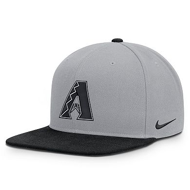 Men's Nike Gray/Black Arizona Diamondbacks Primetime Pro Dri-FIT Snapback Hat