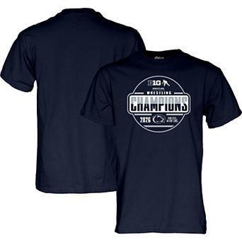 Unisex Blue 84 Navy Penn State Nittany Lions 2026 Big Ten Men's Wrestling Tournament Champions Locker Room T-Shirt
