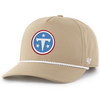 Men's '47 Khaki Tennessee Titans Primary Logo Rope Hitch Adjustable Hat