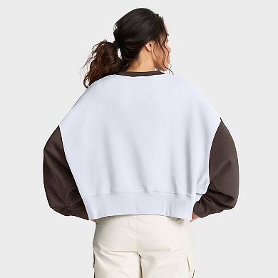 Women's Nike White/Brown San Diego Padres Oversized High Hip Fleece Sweatshirt