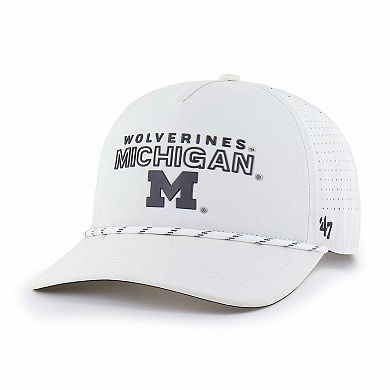 Men's '47 White Michigan Wolverines Forward Vent Hitch Rope Adjustable Hat