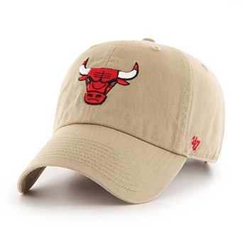 Men's '47 Khaki Chicago Bulls Logo Clean Up Adjustable Hat