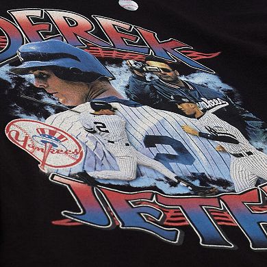 Men's Mitchell & Ness Derek Jeter Black New York Yankees Legendary Collage Player T-Shirt