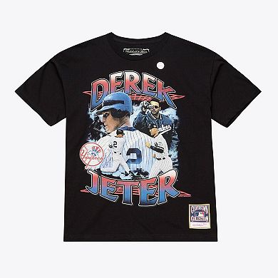 Men's Mitchell & Ness Derek Jeter Black New York Yankees Legendary Collage Player T-Shirt