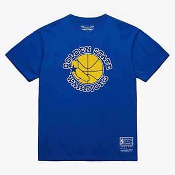 Unisex Mitchell & Ness Royal Golden State Warriors Hardwood Classics Arch T-Shirt
