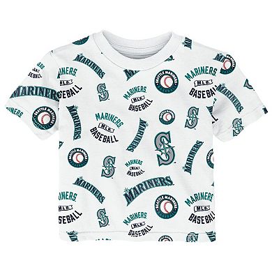 Toddler Outerstuff White Seattle Mariners Run Down T-Shirt