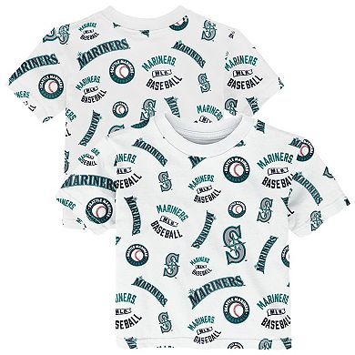 Toddler Outerstuff White Seattle Mariners Run Down T-Shirt