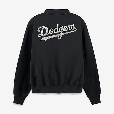 Women's Fanatics Black Los Angeles Dodgers Oversized Rage Against Full-Zip Jacket