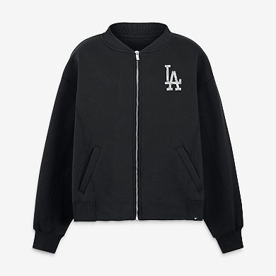 Women's Fanatics Black Los Angeles Dodgers Oversized Rage Against Full-Zip Jacket