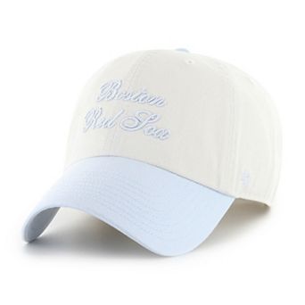 Women's '47 White/Light Blue Boston Red Sox Gelato Two-Tone Clean Up Adjustable Hat