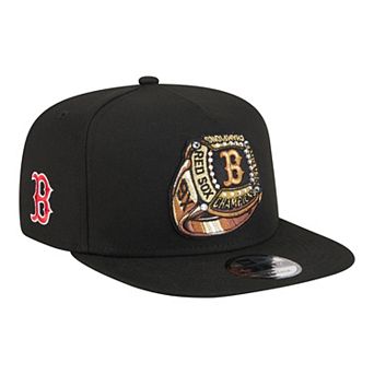 Men's New Era Black Boston Red Sox Ring A-Frame 9FIFTY Snapback Hat