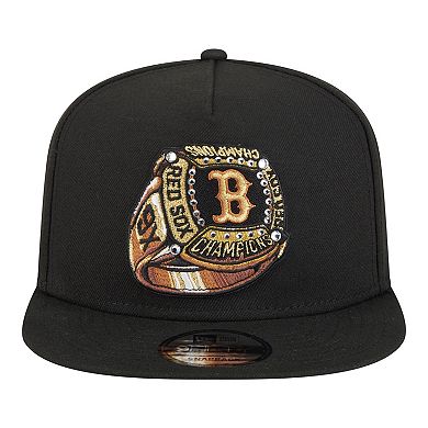 Men's New Era Black Boston Red Sox Ring A-Frame 9FIFTY Snapback Hat