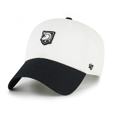 Men's '47 White/Black Army Black Knights Contemporary Basics Two Tone Clean Up Adjustable Hat