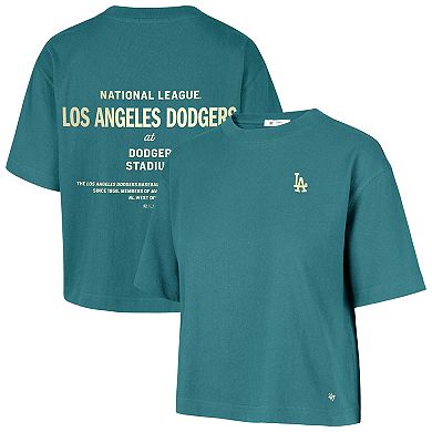 Women's '47 Teal Los Angeles Dodgers Contemporary Basics Leon City T-Shirt
