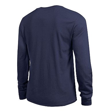 Women's Champion Navy Washington Capitals 2-Hit Long Sleeve T-Shirt
