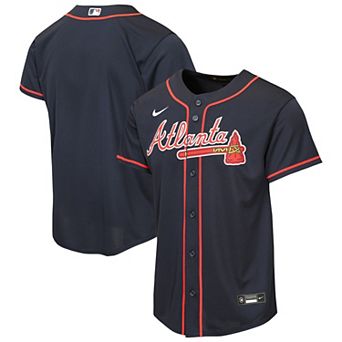 Youth Nike Navy Atlanta Braves Alternate Replica Jersey