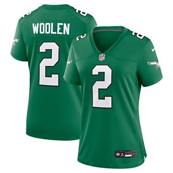 Women's Nike Tariq Woolen Kelly Green Philadelphia Eagles Alternate Game Jersey