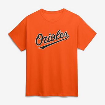Men's Logo Athletic Orange Baltimore Orioles Wordmark T-Shirt