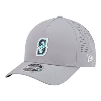Men's New Era Gray Seattle Mariners Micro Logo 9FORTY M-Crown A-Frame Adjustable Hat