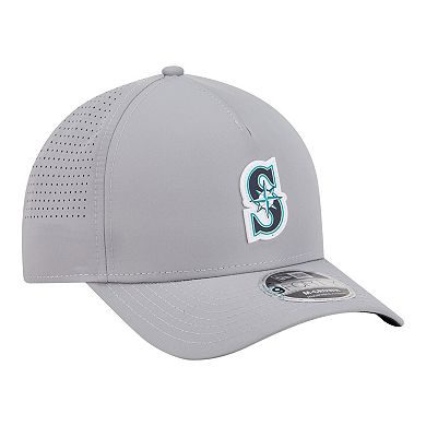 Men's New Era Gray Seattle Mariners Micro Logo 9FORTY M-Crown A-Frame Adjustable Hat