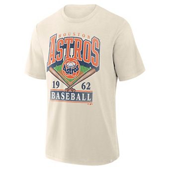 Men's Profile Cream Houston Astros Big & Tall Screen Print T-Shirt