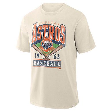 Men's Profile Cream Houston Astros Big & Tall Screen Print T-Shirt