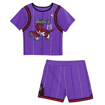 Toddler Mitchell & Ness Vince Carter Purple Toronto Raptors 2 pc Play by Place T-Shirt & Shorts Set