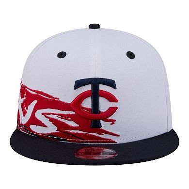 Men's New Era White/Navy Minnesota Twins 9FIFTY Snapback Hat