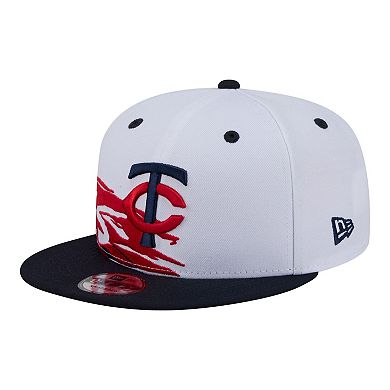 Men's New Era White/Navy Minnesota Twins 9FIFTY Snapback Hat