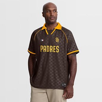Men's Fanatics Brown San Diego Padres Homerun Raglan V-Neck Polo