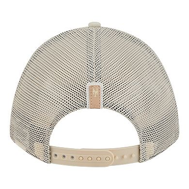 Women's New Era Light Beige New York Mets Tonal Patch 9FORTY M-Crown A-Frame Trucker Adjustable Hat
