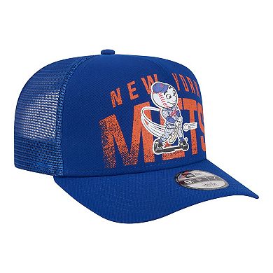 Youth New Era Royal New York Mets Logo Fade A-Frame 9FIFTY Snapback Hat