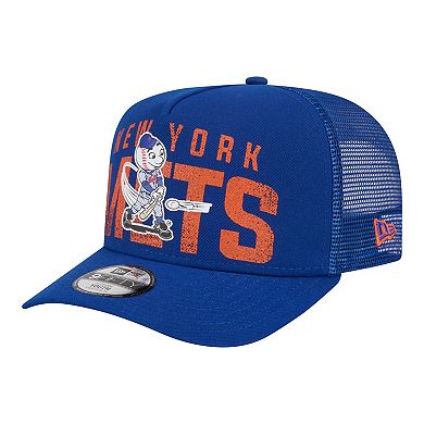 Youth New Era Royal New York Mets Logo Fade A-Frame 9FIFTY Snapback Hat