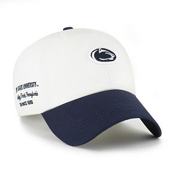 Men's '47 White/Navy Penn State Nittany Lions Contemporary Basics Two Tone Clean Up Adjustable Hat