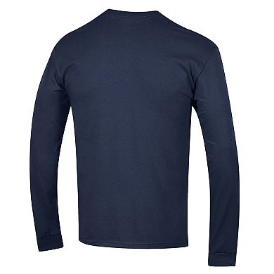 Men's Champion Navy Seattle Kraken Long Sleeve Jersey T-Shirt