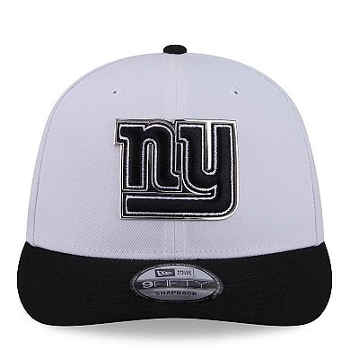 Men's New Era White/Black New York Giants 2026 NFL Draft Pre-Curved 9FIFTY Snapback Hat