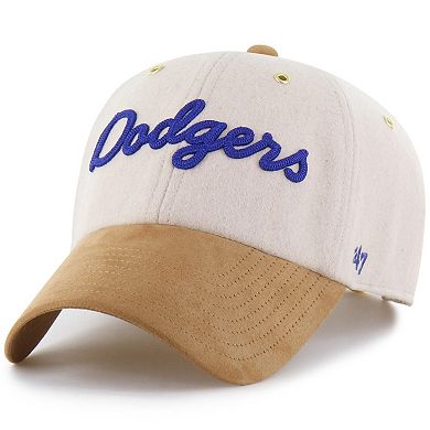 Men's '47 x Stoney Clover Lane Natural/Tan Los Angeles Dodgers Script Charm Clean Up Adjustable Hat