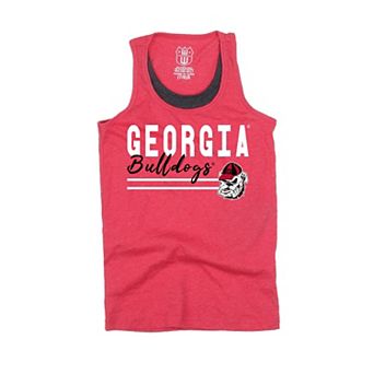 Girls Youth Wes & Willy Red Georgia Bulldogs Racerback Tank Top