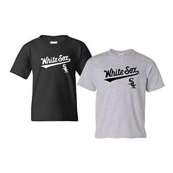 Youth Soft as a Grape Black/Gray Chicago White Sox 2-Pack Logo T-Shirt Set
