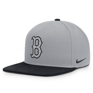 Men's Nike Gray/Navy Boston Red Sox Primetime Pro Dri-FIT Snapback Hat