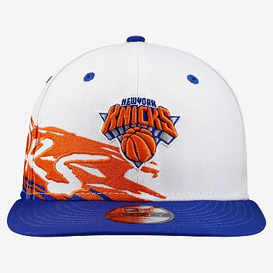 Youth New Era White/Blue New York Knicks Swept 9FIFTY Snapback Hat